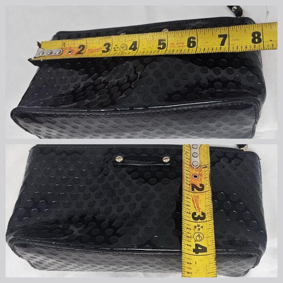 Kate Spade New York Amy Beale Street Black PVC Cosmetic Case 9"x4" - Picture 11 of 11